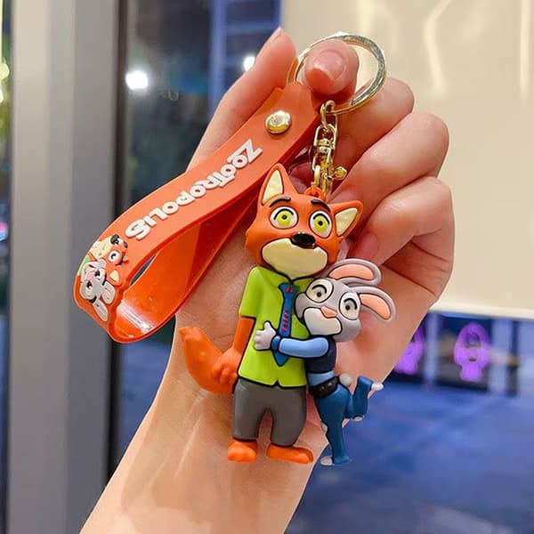 Judy Hopps Nick Wilde Anime Perifer Crazy Zootopia Nøglering A3