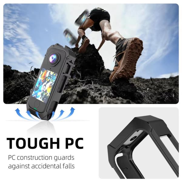 Skyddsram för Insta360 X4 Air med dubbla tillbehörsskor - Magn