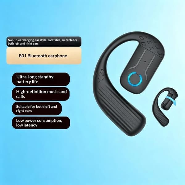 Bluetooth 5.4 TWS Trådlös Öronkrok Hörlur HiFi Stereo Brus A2
