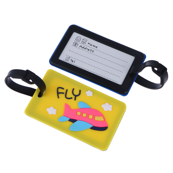 Bagageetiketter Stöldskydd PVC Plane Letters Bagage Name Tag Labe B