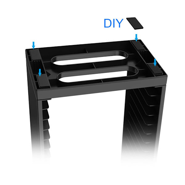 PS4 Multifunksjonell Disic Storage Tower Spill Diskholder