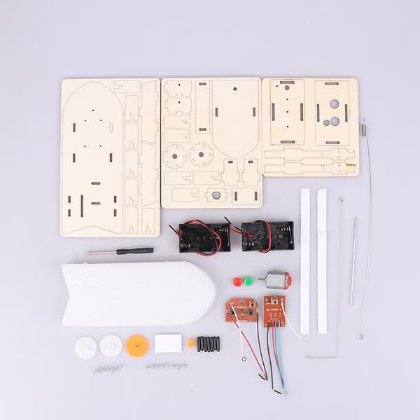 DIY Science Toys Fjärrkontroll Båt Barn STEM Educational Expe