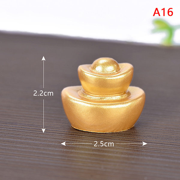 Feng Shui Auspicious Fa Cai Penger Tre Gullbar Bag Lykkelig For A16
