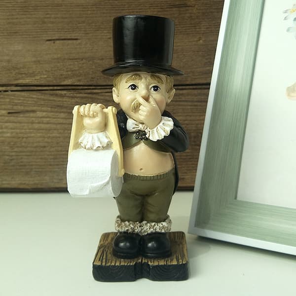 Humoristisk figur til tissueholder Black