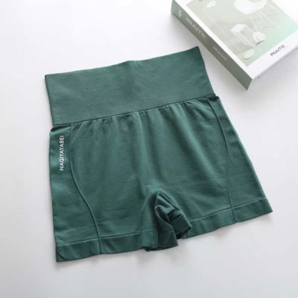 Dameshorts Sport Korte bukser Sikkerhetsbukser Sexy Ensfarge Ca green