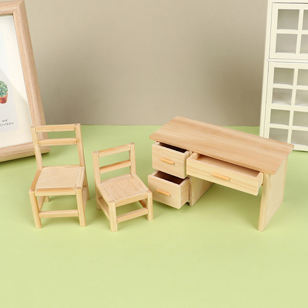 DollHouse Miniatyrsimulering Mini Skrivbordsstol Modell DIY Access A1