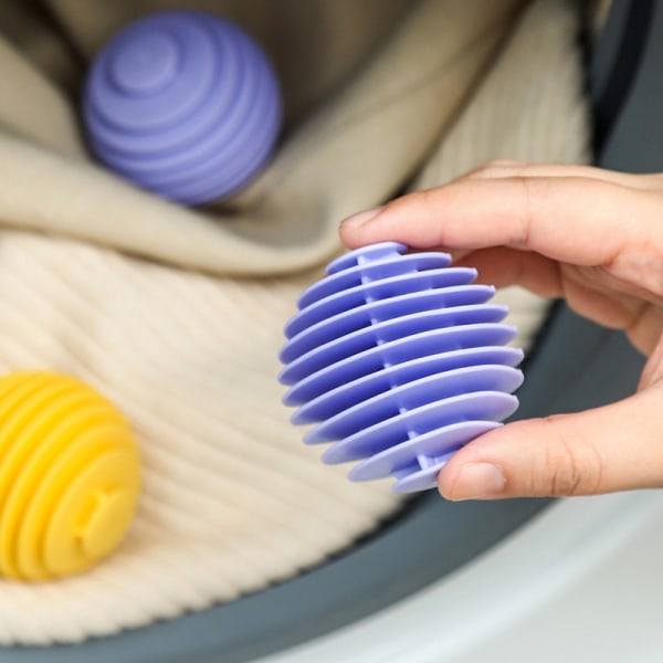 3ST Återanvändbara Tvättbollar Kläder Rengöringsverktyg Tvätt Purple