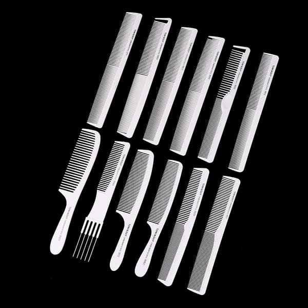 1 PC professionel hårkam anti-statisk kulfiber frisør A6