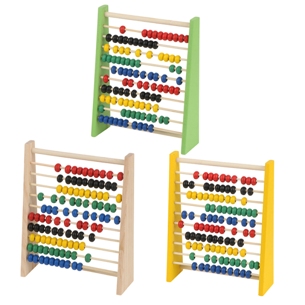 Matematik Træ Abacus Counter Pædagogisk Legetøj til 3-6 år Apricot
