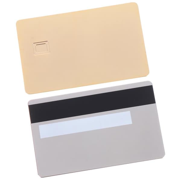 Metallkredittkort DIY Etsing Rustfritt Stål 4442 Liten Chip Gold