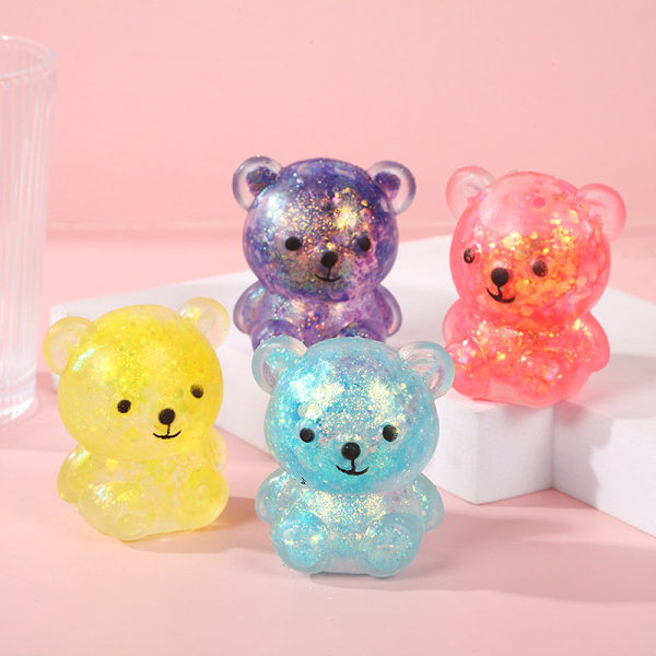 Bear Toy Glitter Gummy Bear Needoh e Animal Toy 7.5CM
