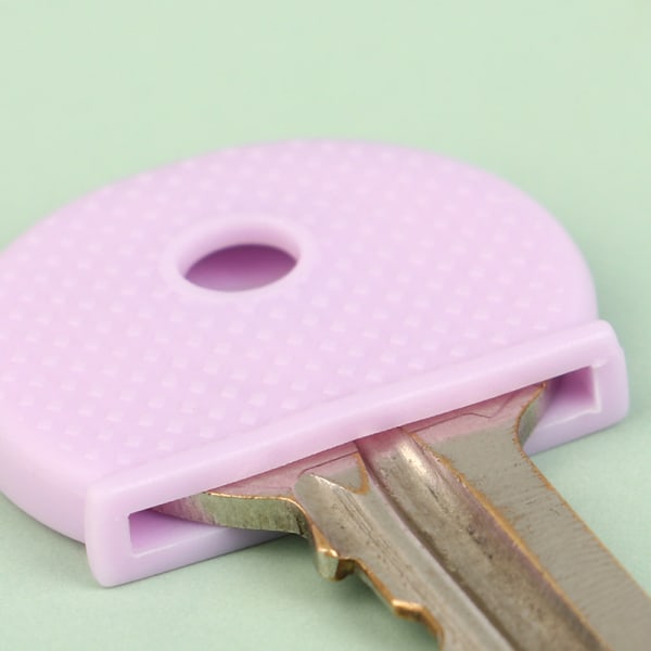 10 stk Blandede farger PVC-nøkler Caps Topper Elastisk etui for DIY-nøkkel