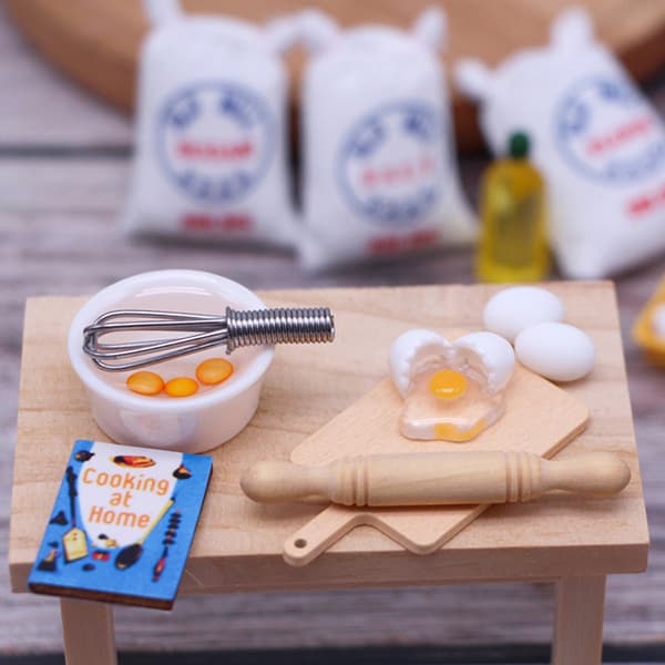 1 Set Dollhouse Miniature Simulation Wishk Whik Flour Bag Modle DIY