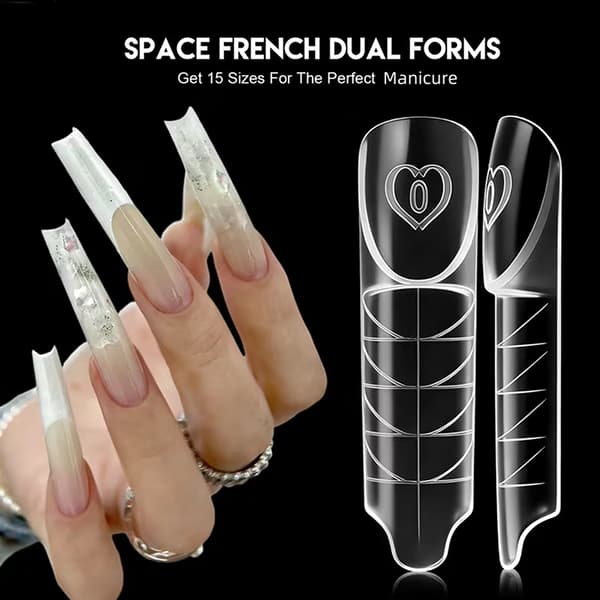 30/60/70/150 stk. Space Hollow 3D fransk krystallforlengelse med S A2