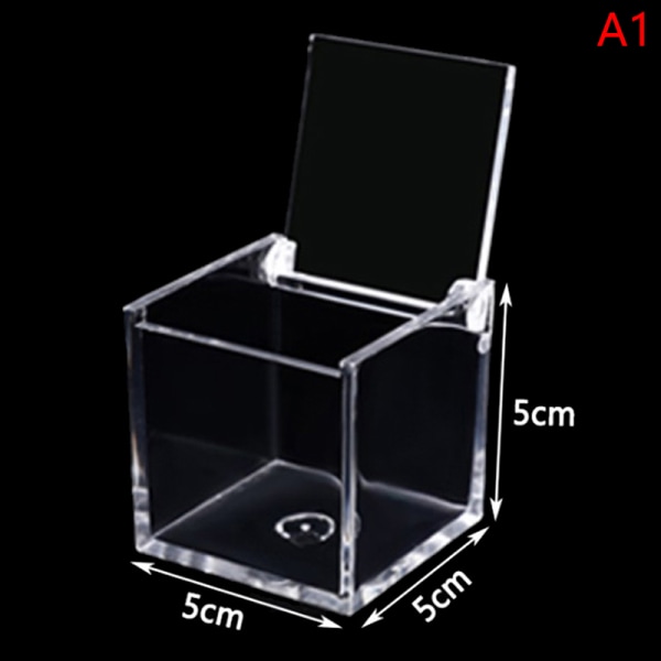 Klar Acryl Cube Favor Box af Plexi Akryl Glas Plast 5x5x5cm