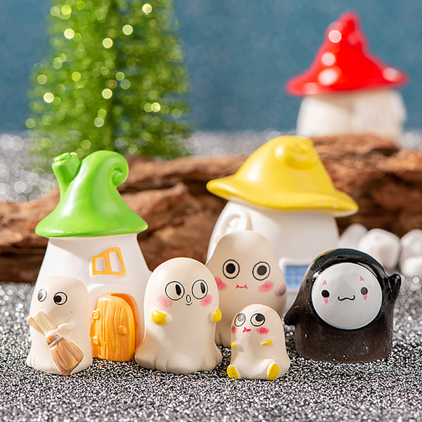 Halloween Hage Miniatyr Spøkelse Mikro Figur Dekor for Mikro A9