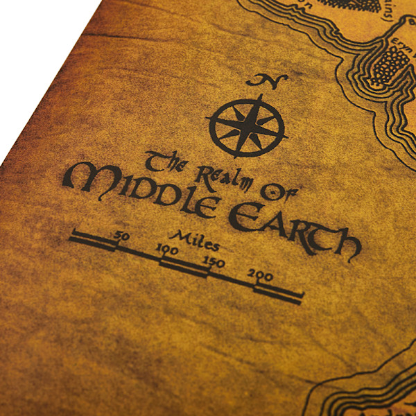 The Rings Middle Earth Map Retro Kraft Papper Poster Dekoration 36*51.5cm