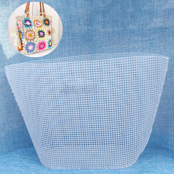Bucket Bag Ylimääräinen neulonta ja kudonta mesh White 38cm
