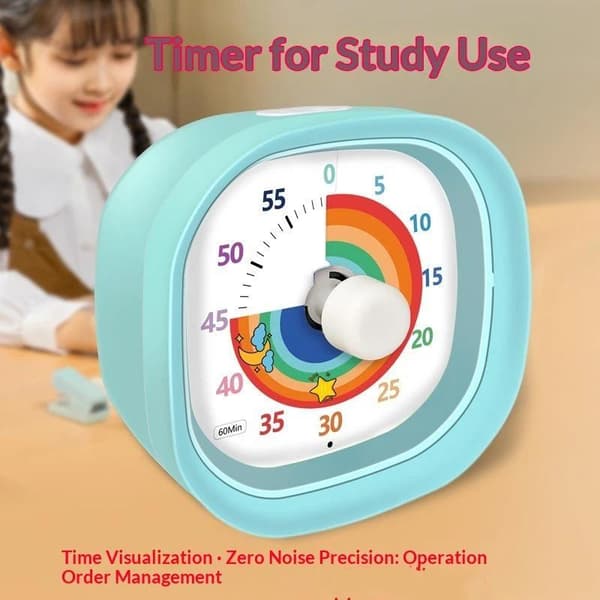 Tyst visuell timer för klassrum med nattlampa för hemundervisning A3