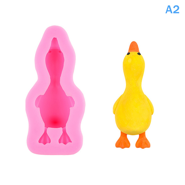 3D Andeform Silikonform DIY Duftlys Gips Såpe Leire A1