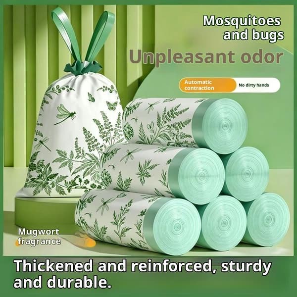 10/50 stk. søppelposer med snøring og burotsduft, ekstra tykke A2 10pcs