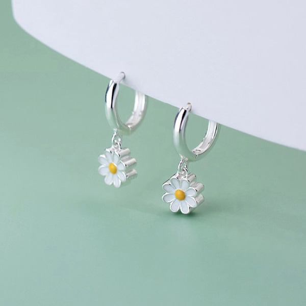 e Daisy Flower Pendant Hoop -korvakorut naisille Trendikäs n Sweet