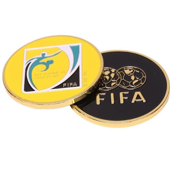 Zinklegering Side Pick Fodboldtræning Dommer Flip Mønt Side T CVA