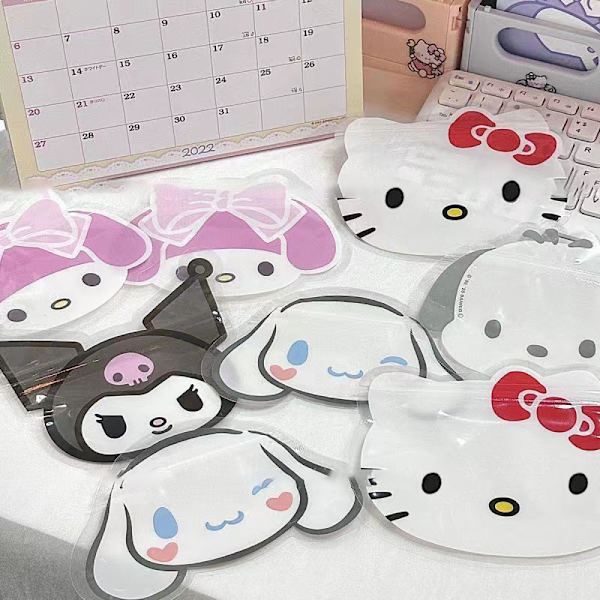 10 stk Transparent Ziplock Bag HelloKitty Kuromi Konserveringsmiddel Ba Red