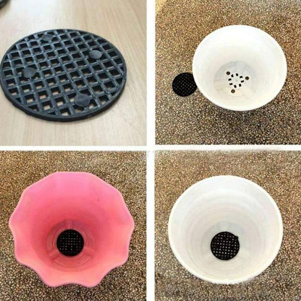 10 stk Blomsterpotte Hull Mesh Pad Bunn Gitter Matte Pustende Leakp 3.5cm