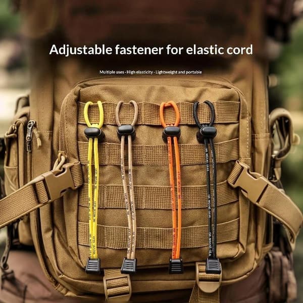 Utomhus vandringsryggsäck elastisk repfästningsspänne campingutrustning Yellow