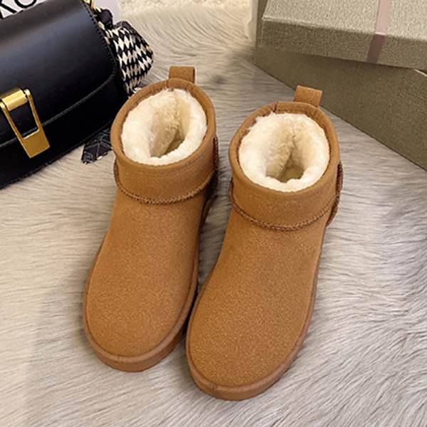 Vinterförtjockad och sammetsvarm plattsula Fashionabla Anti-Sk Brown 38