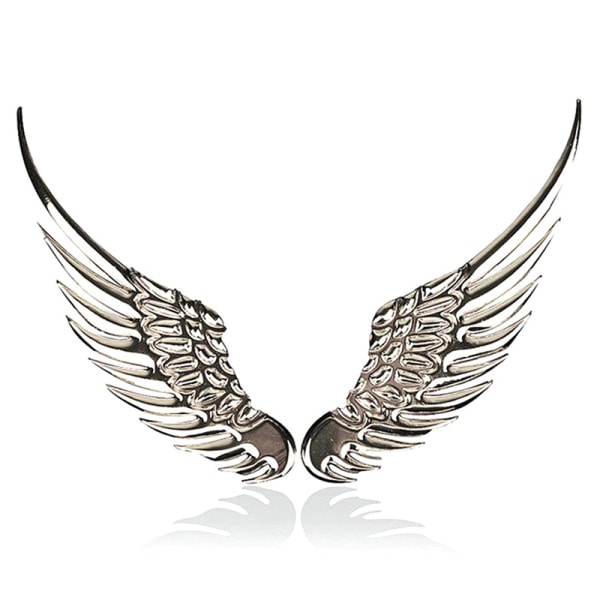 1 par Bil Auto Motorsykkel Body Sticker 3D Eagle Angel Wings Silver