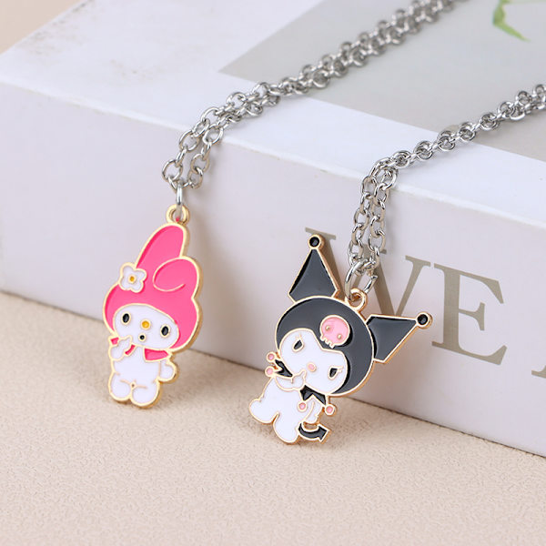 1 stk Sanrio halskjeder for kvinners melodi Kuromi Cinnamoroll Kawai D