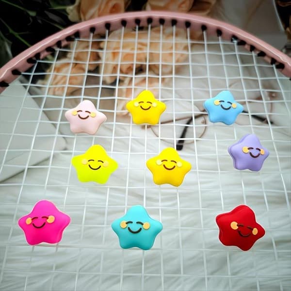 Silikone Tennis Ketsjer Vibrationsdæmper Stjerne Stil Absorption A7