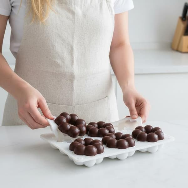 Blomformad Silikonmunkform 3D Fondant Tårta Choklad Bak White