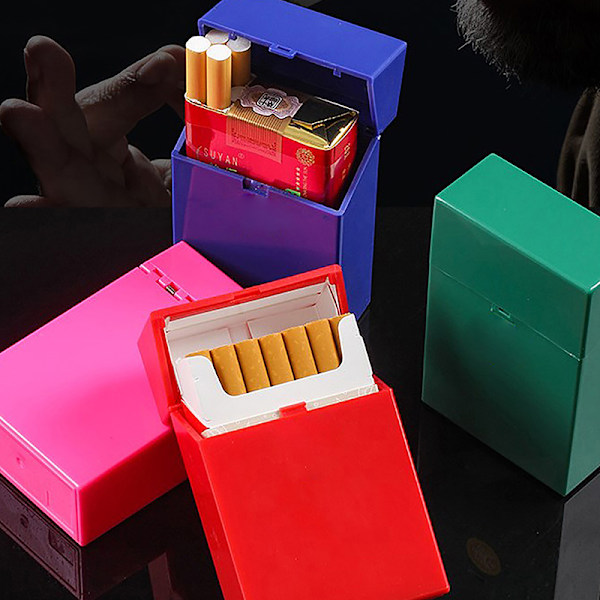 Box Case Plast Eco-vänlig Knapp  Fodral Hållare Behållare Gray