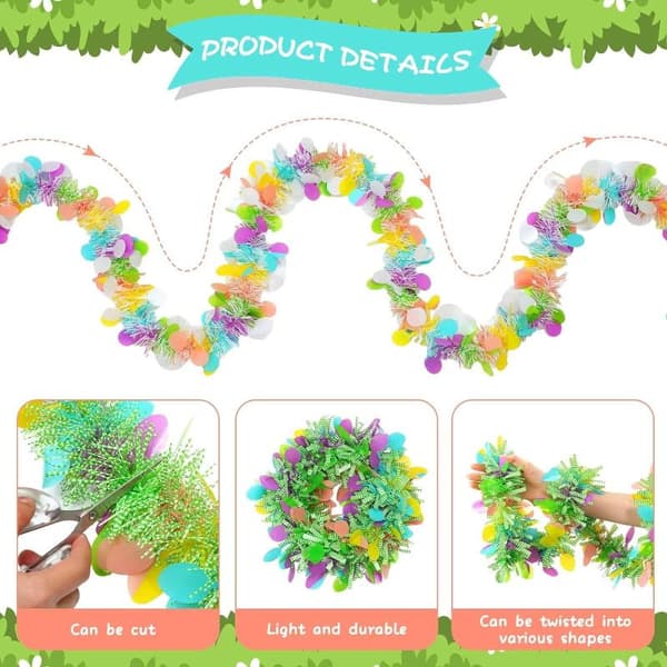 10m påskegirlanderdekorasjoner St. Patrick's Day og påskefest 2mX5pcs