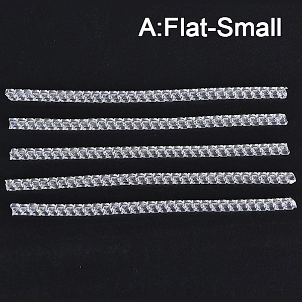 5st osynlig genomskinlig spiralbaserad ringstorleksjustering Re A:Flat-Small