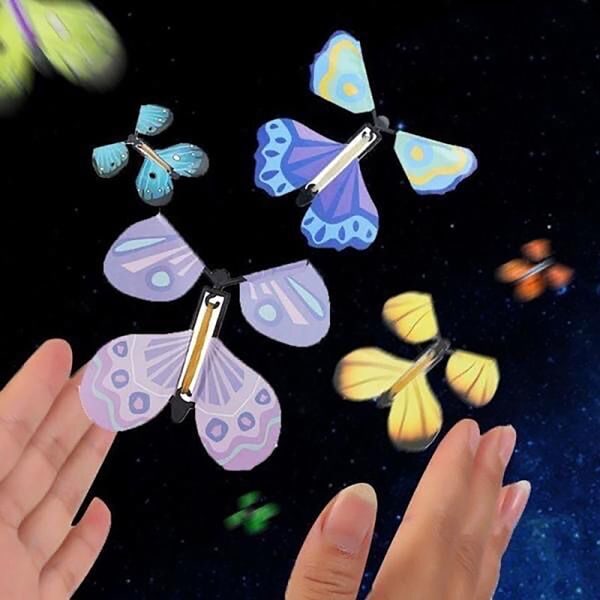 10 stk Magic Flying Butterflies Wind Up Toy In The Sky Bookmark 5