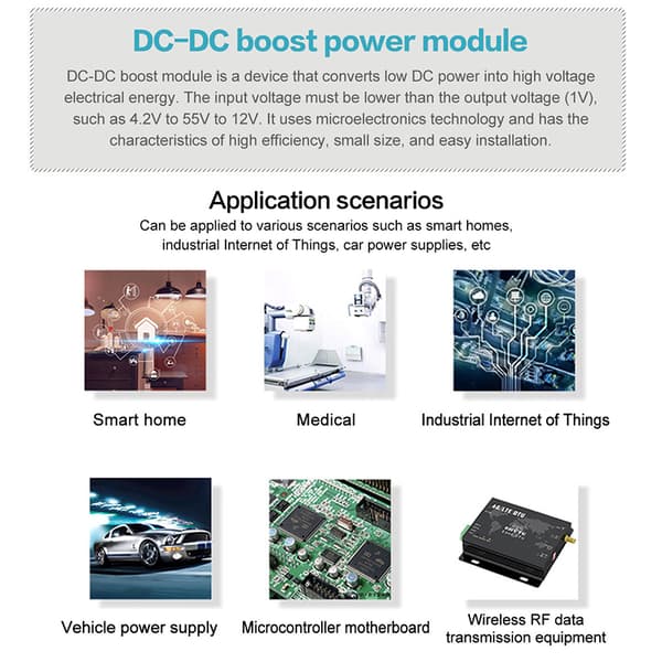 DC-DC Boost Power Modul DC 3-4.2V Til 5V 7V 8V 11V Li Batteri B 6V