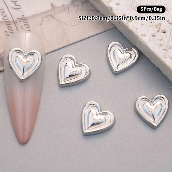 5 Stk Nail Diamond Butterfly Nail Art Decor Rose Love Heart Diam A3