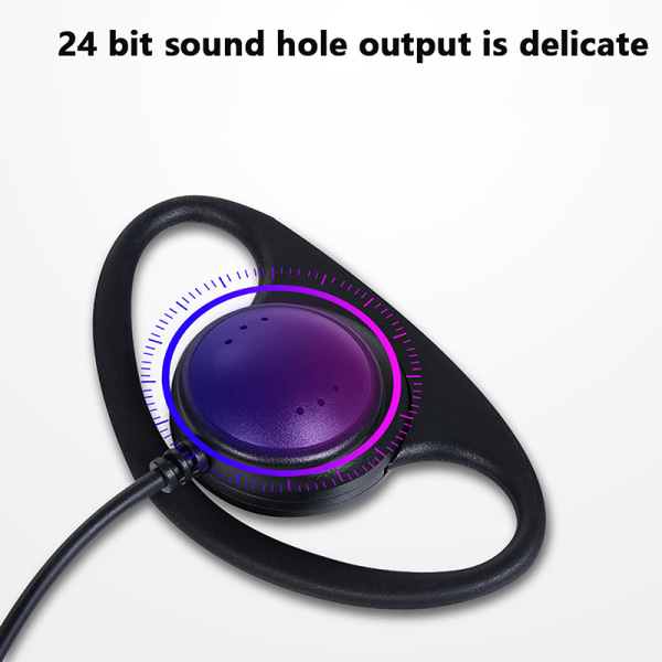 3,5 MM hörlurar för Radio Tour Guide System Enkelsidig D-form