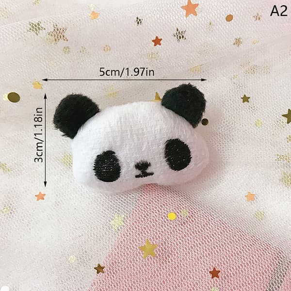 e Cartoon Plysj Panda Hårklemme Elastisk Hårring For Dame Gir A3