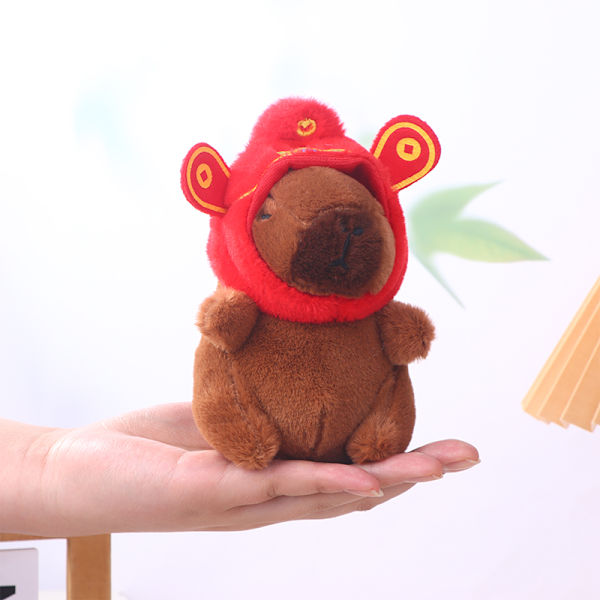 Capybara-avaimenperä pehmo-nukkelelut vesi marsu avaimenperä Monk