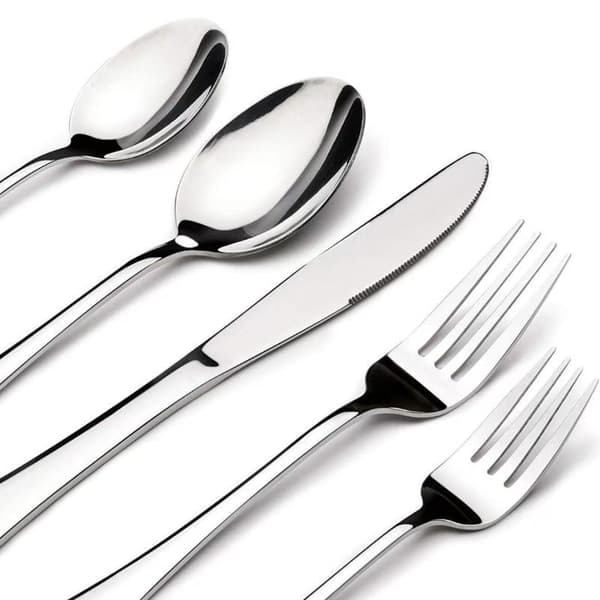 1/3/5 STK Bestikksett i rustfritt stål, speilfinish, rustfritt A4