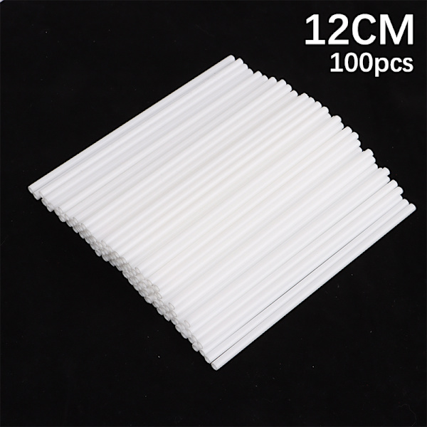 100 stk Kjerne Lollipop Sticks for Chocolate Candy Sticks Cake Pop 12cm