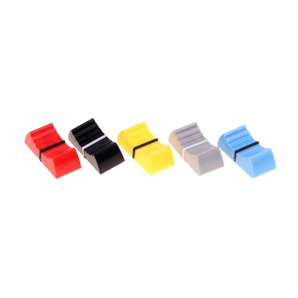 10 STK Fader Knob Cap Touch Sensitive Slider Ribbed Mixer Desk S Black