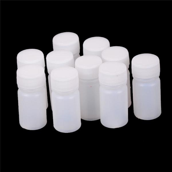 10X 10ml Plastreagensflasker Medicinprøveflasker Flydende H