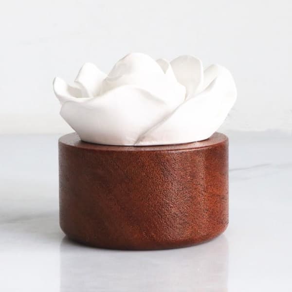Träbas Blomdoftspridare Ornament Bärbar Diffusor Phalaenopsis orchid