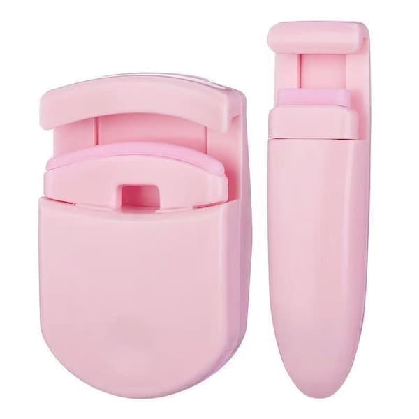 Mini bærbar øyenvippebøyer Myk silikonpute Langvarig bøying pink